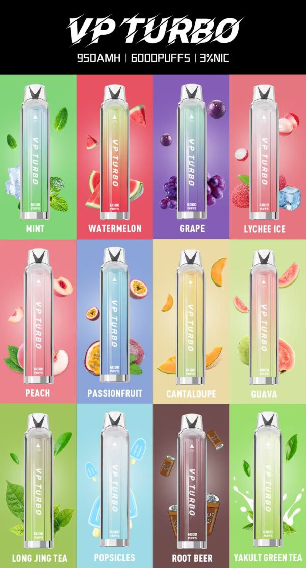 6000口一次性電子煙 VP Turbo 6000 Puffs 拋棄式電子煙 一次性霧化桿