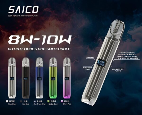 SAICO-炫刻一代電子煙煙機【一代通用】【8w-10w-輸出】【顯示屏】【鋅合金】-1 SAICO 主機 炫刻霧化桿 鋅合金煙機 通用悅刻Relx煙彈一代