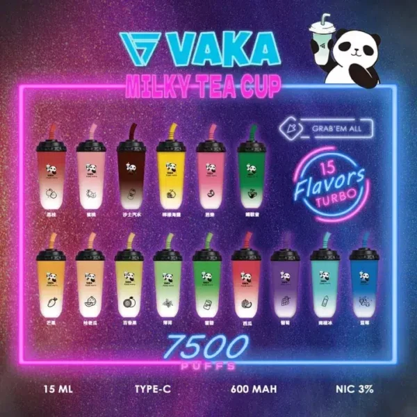 VAKA VAKA奶茶杯7500口|一次性電子煙|拋棄式奶茶杯|台灣現貨 24H發貨