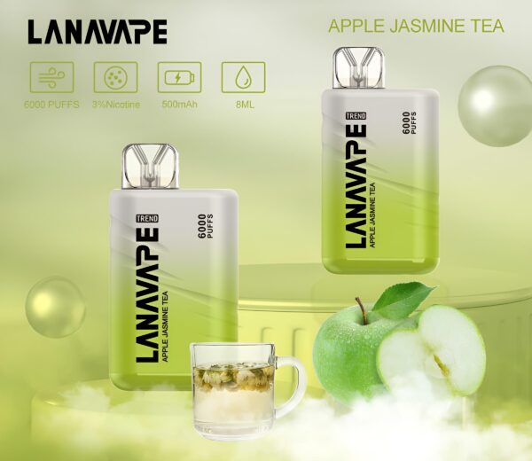 lana一次性青苹果 LANA TREND 6000 PUFFS LANA一次性6000口拋棄式電子煙