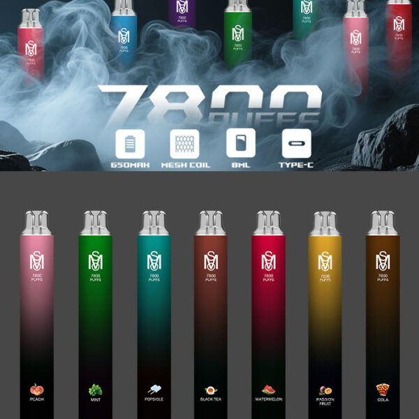 mso拋棄式電子煙 Mso 7800 Puffs拋棄式電子煙 爅嘶大容量7800口一次性煙桿 新品上市