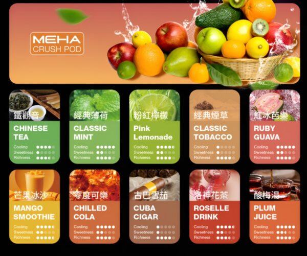 五代煙彈 全新升級 Meha煙彈 魅嗨五代霧化彈一盒三入 2.5ml顆 買四盒送魅嗨方形主機