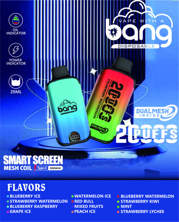 宣传图1 Bang 20000 Puffs Dual Mesh 雙網拋棄式電子煙