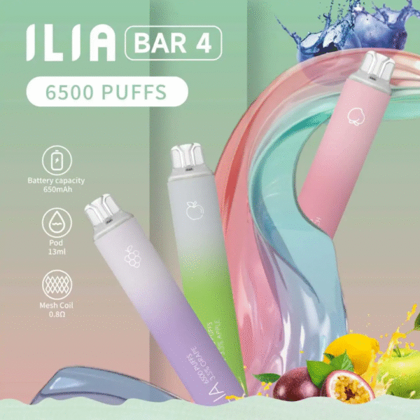 微信图片_20240620155725 ILIA BAR4 6500 Puffs/一次性電子煙/拋棄式/哩啞4代/持久電量