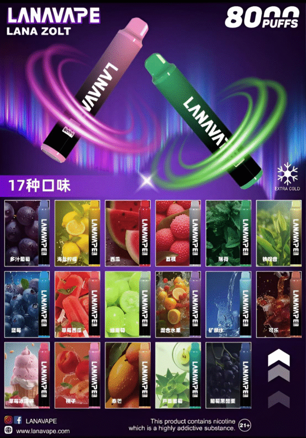 LANA 8000口拋棄式電子煙/LANA ZOLT 8000 PUFFS/台灣現貨