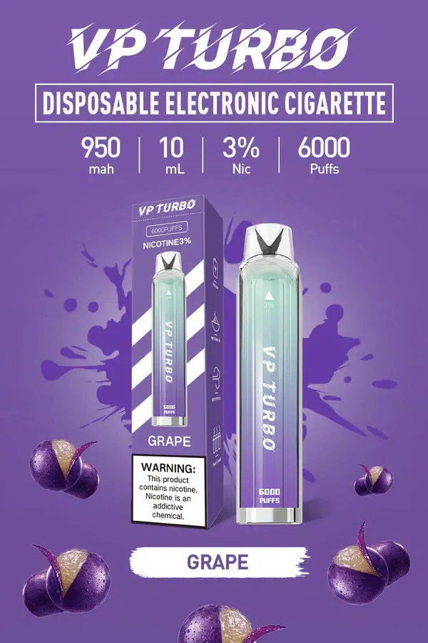 抛弃式6000 VP Turbo 6000 Puffs 拋棄式電子煙 一次性霧化桿