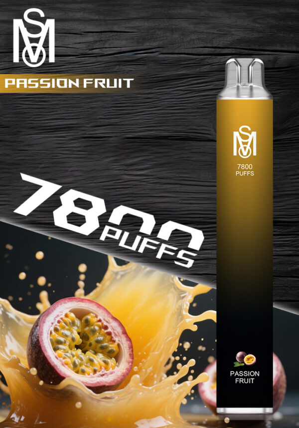 百香果海报 Mso 7800 Puffs拋棄式電子煙 爅嘶大容量7800口一次性煙桿 新品上市