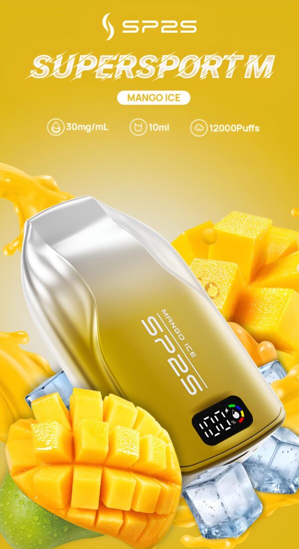 芒果冰-scaled-1 SP2S 9000 PUFFS | 3%尼古丁 | 拋棄式電子煙 | 澳洲版 台灣現貨