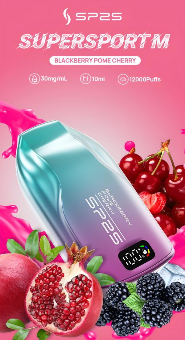 黑莓石榴樱桃-scaled-1 SP2S 9000 PUFFS | 3%尼古丁 | 拋棄式電子煙 | 澳洲版 台灣現貨
