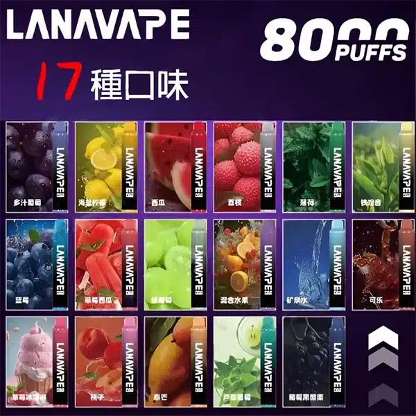20250605074644-68414b649c6a8.webp 【18種口味】LANA ZOLT 一次性電子煙 8000大容量附挂繩 可充電