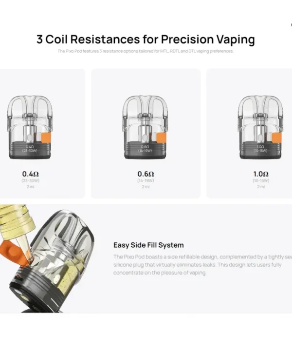 f8650d9e3b81be72692b68f73d2ec96b.webp ASPIRE PIXO 霧克斯原厂 空烟弹